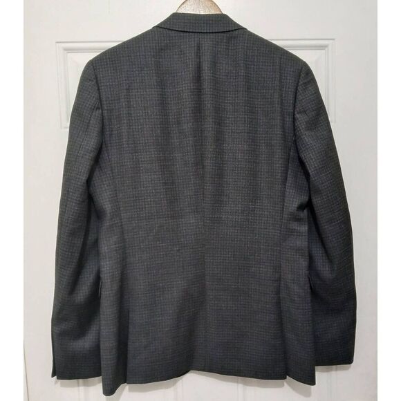 Hugo boss mens 38R Marlene biella houndstooth gray Virgin wool blazer red label - Picture 8 of 9
